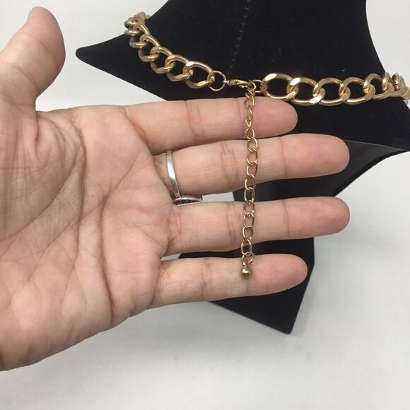 Gold Plated Chain Link Necklace (G2) - Picture 4 of 6